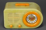 Catalin Fada 1000 Fada ’Bullet” Radio in Onyx Green + Yellow - Translucent